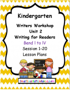 Writers Workshop Unit 1: Launching the Writers Workshop, Kindergarten Lesson Plan Bundle